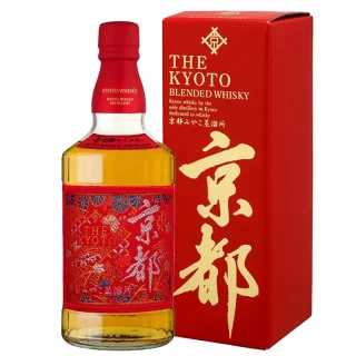 Bouteille de Kyoto Aka-Obi Red Belt 40°, whisky japonais blended de la distillerie Kyoto Miyako, 70cl