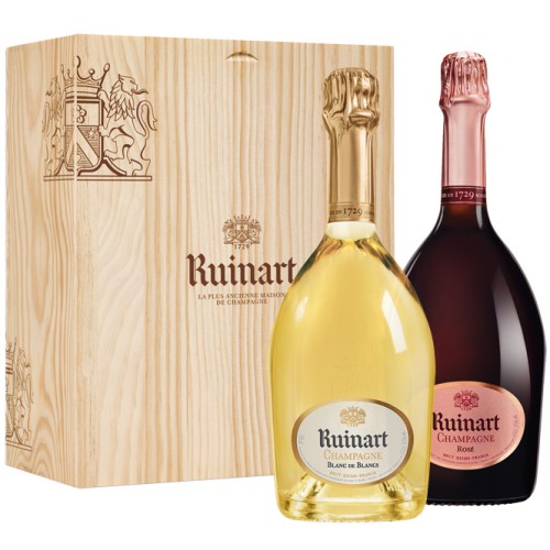 Champagne Ruinart Coffret duo Blanc de Blancs et Rosé - 2x75cl